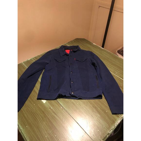 Levi's NWOT Men's LEJ Engineered KNIT STRETCH JACKET/Shacket NAVY BLUE Size M - Picture 1 of 5